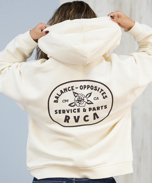 RVCA(ルーカ)の「RVCA/ルーカ COURT ZIP HOODIE パーカー BF044-015(パーカー・レディース・ブラック/ホワイト/グレー・S/M)」の2枚目の写真