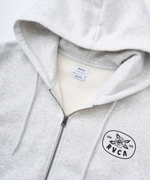 RVCA(ルーカ)の「RVCA/ルーカ COURT ZIP HOODIE パーカー BF044-015(パーカー・レディース・ブラック/ホワイト/グレー・S/M)」の7枚目の写真