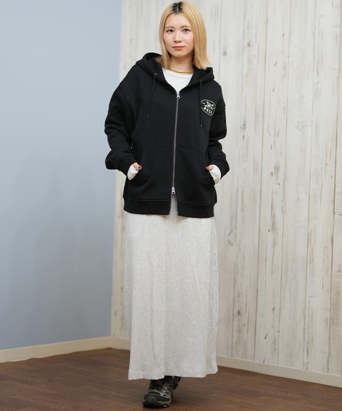 RVCA(ルーカ)の「RVCA/ルーカ COURT ZIP HOODIE パーカー BF044-015(パーカー・レディース・ブラック/ホワイト/グレー・S/M)」の16枚目の写真