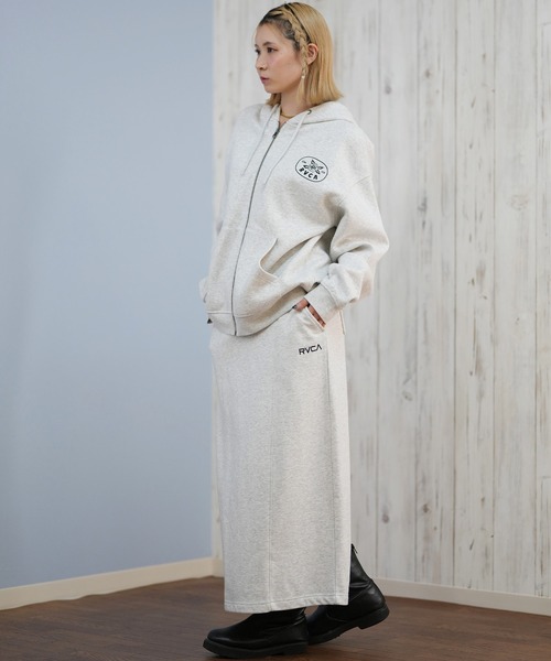 RVCA(ルーカ)の「RVCA/ルーカ COURT ZIP HOODIE パーカー BF044-015(パーカー・レディース・ブラック/ホワイト/グレー・S/M)」の9枚目の写真