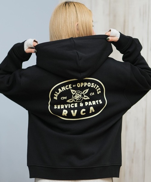 RVCA(ルーカ)の「RVCA/ルーカ COURT ZIP HOODIE パーカー BF044-015(パーカー・レディース・ブラック/ホワイト/グレー・S/M)」の17枚目の写真