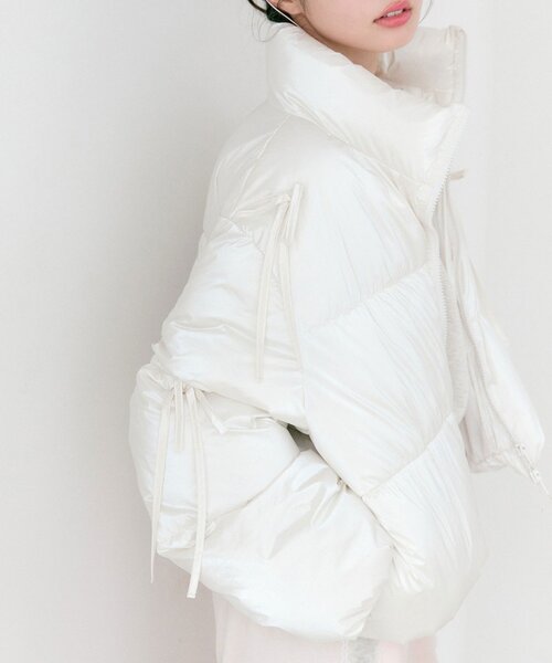 OLIVE des OLIVE（オリーブデオリーブ）の「リボンエコダウンブルゾン（ダウンジャケット/コート・レディース・ピンク/サックスブルー/ブラック/オフホワイト・FREE）」の13枚目の写真