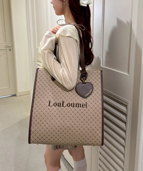 one after another NICE CLAUP（ワンアフターアナザーナイスクラップ）の「【LouLoumei】キャリーオントートバッグ（ショルダーバッグ・レディース・ブラック/ブラック×グレー/ブラウン系その他・FREE）」の5枚目の写真