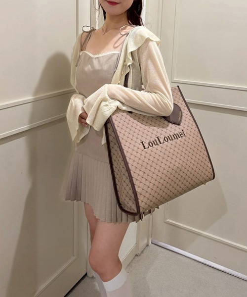 one after another NICE CLAUP（ワンアフターアナザーナイスクラップ）の「【LouLoumei】キャリーオントートバッグ（ショルダーバッグ・レディース・ブラック/ブラック×グレー/ブラウン系その他・FREE）」の6枚目の写真