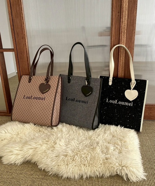 one after another NICE CLAUP（ワンアフターアナザーナイスクラップ）の「【LouLoumei】キャリーオントートバッグ（ショルダーバッグ・レディース・ブラック/ブラック×グレー/ブラウン系その他・FREE）」の8枚目の写真