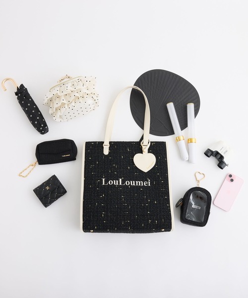 one after another NICE CLAUP（ワンアフターアナザーナイスクラップ）の「【LouLoumei】キャリーオントートバッグ（ショルダーバッグ・レディース・ブラック/ブラック×グレー/ブラウン系その他・FREE）」の18枚目の写真