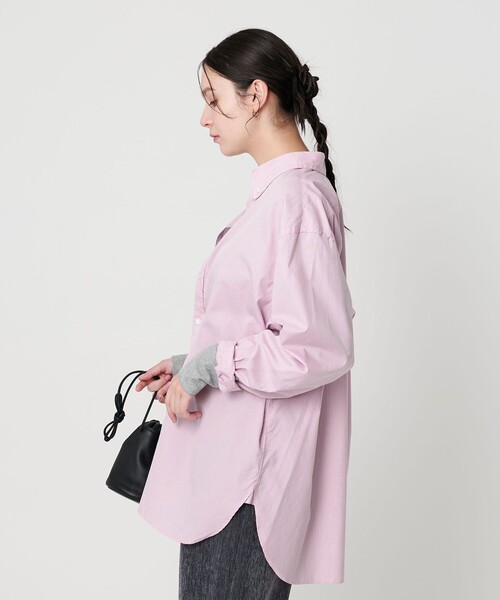 BEAUTY&YOUTH UNITED ARROWS(ビューティーアンドユースユナイテッドアローズ)の「コットン ストライプビッグシャツ(シャツ/ブラウス・レディース・ライラック/ベージュ・FREE)」の9枚目の写真