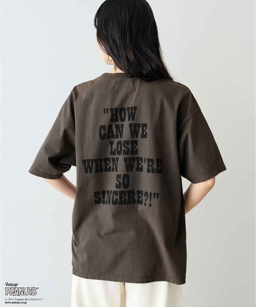 MEDE19F(メデジュウキュウ)の「MEDE19F for PEANUTS 古着のようなプリントTシャツ(Tシャツ/カットソー・レディース・ブルー/チャコールグレー・M/S/LL/L)」の10枚目の写真
