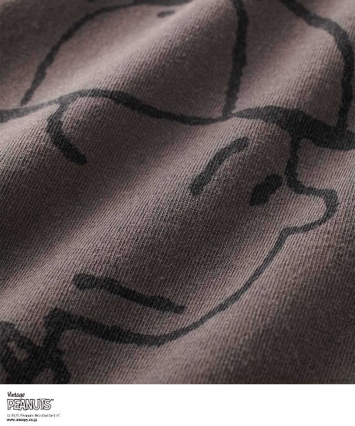 MEDE19F(メデジュウキュウ)の「MEDE19F for PEANUTS 古着のようなプリントTシャツ(Tシャツ/カットソー・レディース・ブルー/チャコールグレー・M/S/LL/L)」の7枚目の写真