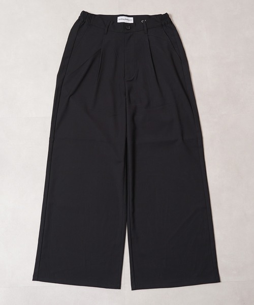 #MEMORY(メモリー)の「【MEMORY】ワイドストレート スラックス パンツ / Wide Straight Slacks Pants(スラックス・メンズ・ブラック/ストライプ・S/M/L)」の4枚目の写真