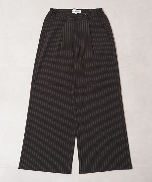 #MEMORY(メモリー)の「【MEMORY】ワイドストレート スラックス パンツ / Wide Straight Slacks Pants(スラックス・メンズ・ブラック/ストライプ・S/M/L)」の15枚目の写真