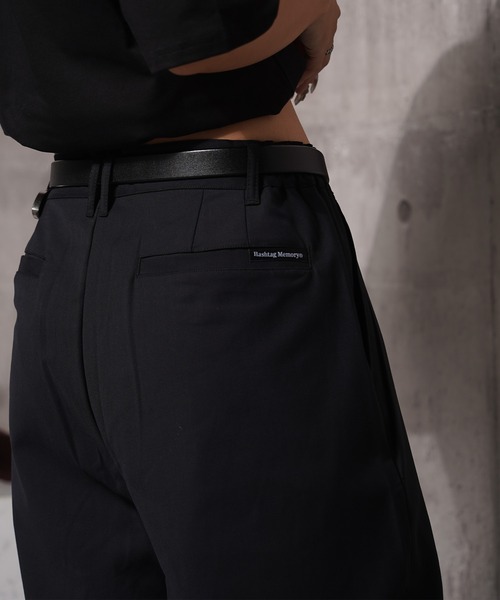 #MEMORY(メモリー)の「【MEMORY】ワイドストレート スラックス パンツ / Wide Straight Slacks Pants(スラックス・メンズ・ブラック/ストライプ・S/M/L)」の9枚目の写真