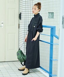 FREAK'S STORE（フリークスストア）の「限定展開 KELTY × FREAK'S STORE/ケルティ 別注 裏起毛 ハーフジップ ウエスト リボン ワンピース（ワンピース）」