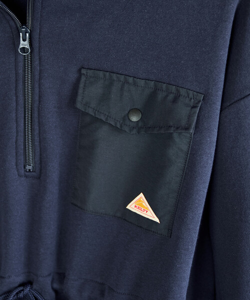 FREAK'S STORE（フリークスストア）の「限定展開 KELTY × FREAK'S STORE/ケルティ 別注 裏起毛 ハーフジップ ウエスト リボン ワンピース（ワンピース・レディース・ベージュ/ネイビー/ライトグレー/ブラック・ﾌﾘ-）」の8枚目の写真