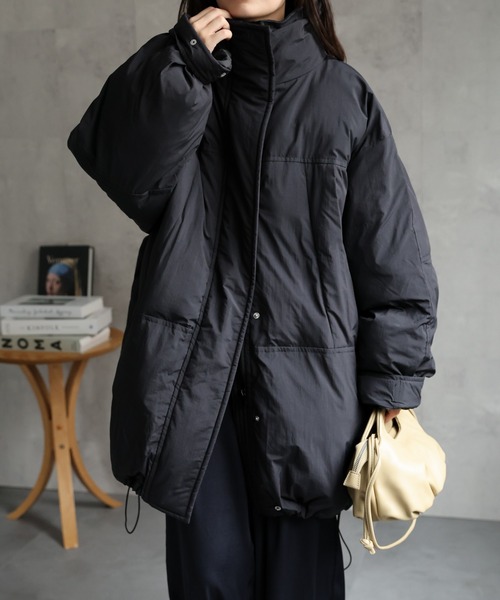 ap retro(アプレトロ)の「【サステナブル】 ナイロンモンスターコート / パディングコート《動画あり》(ダウンジャケット/コート・レディース・ベージュ/ブラック/アイボリー・FREE)」の20枚目の写真