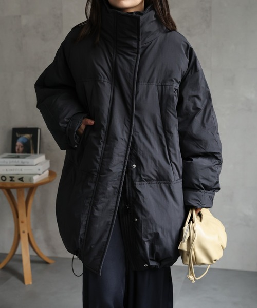 ap retro(アプレトロ)の「【サステナブル】 ナイロンモンスターコート / パディングコート《動画あり》(ダウンジャケット/コート・レディース・ベージュ/ブラック/アイボリー・FREE)」の19枚目の写真