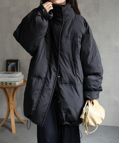 ap retro(アプレトロ)の「【サステナブル】 ナイロンモンスターコート / パディングコート《動画あり》(ダウンジャケット/コート・レディース・ベージュ/ブラック/アイボリー・FREE)」の21枚目の写真