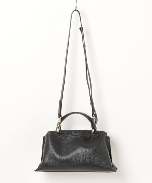 LORISTELLA(ロリステッラ)の「【LORISTELLA】レザーハンドルセンターシームハンドバッグ(Q56385)(ハンドバッグ・レディース・ブラック/ライトグレー・ALL)」の3枚目の写真