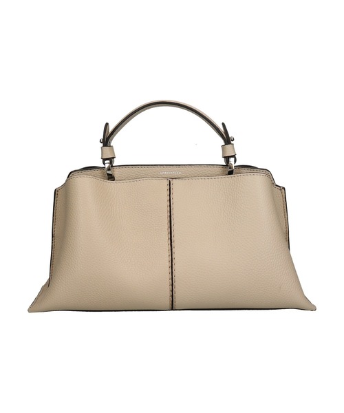 LORISTELLA(ロリステッラ)の「【LORISTELLA】レザーハンドルセンターシームハンドバッグ(Q56385)(ハンドバッグ・レディース・ブラック/ライトグレー・ALL)」の2枚目の写真