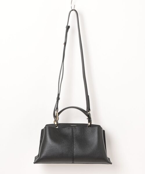 LORISTELLA(ロリステッラ)の「【LORISTELLA】レザーハンドルセンターシームハンドバッグ(Q56385)(ハンドバッグ・レディース・ブラック/ライトグレー・ALL)」の7枚目の写真