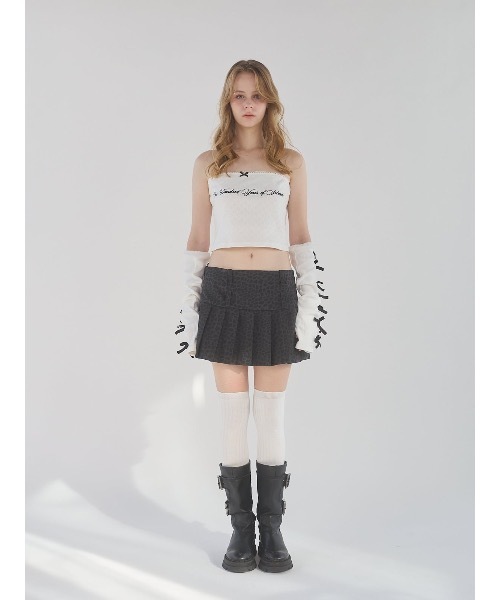 lilLilly（リルリリー）の「2wayベロアリボンアームウォーマー（アームカバー・レディース・ホワイト/ブラック×ホワイト・FREE）」の13枚目の写真