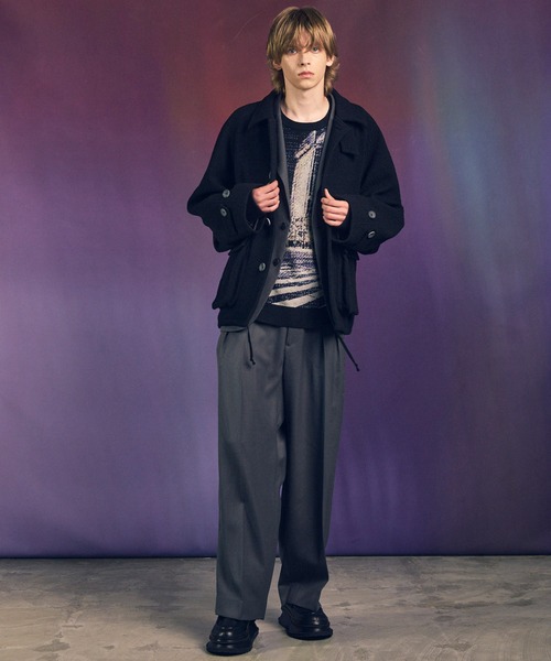 UNISEX》【CITY SERIES】「SCRAMBLE」Prime-Over Crew Neck Knit