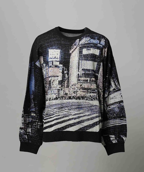 UNISEX》【CITY SERIES】「SCRAMBLE」Prime-Over Crew Neck Knit
