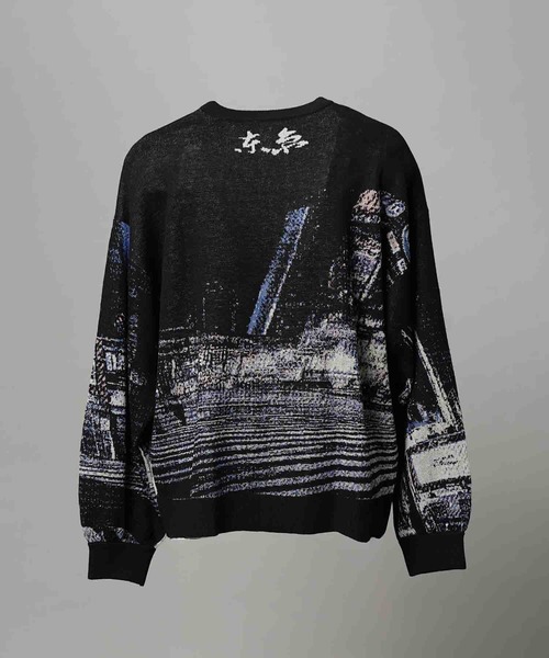MAISON SPECIAL ドライバーズニット 01 黒 UNISEX》【CITY SERIES】「SCRAMBLE」Prime-Over Crew Neck Knit