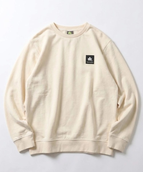 LOGOS(ロゴス)の「2026SS LOGOS/ロゴス 裏毛 ワンポイントボックスロゴ クルーネックスウェット レディース メンズ トレーナー(スウェット・メンズ・ワイン/ブラック/アイボリー/オリーブ/カーキ/ネイビー・M/L/LL)」の1枚目の写真