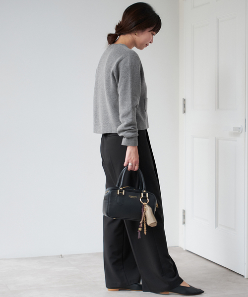 SLOBE IENA（スローブイエナ）の「《セットアップ対応可》コットンダブルフェイスカーディガン（カーディガン/ボレロ・レディース・グレー/アイボリー/ボルドー/キャメル・FREE）」の7枚目の写真