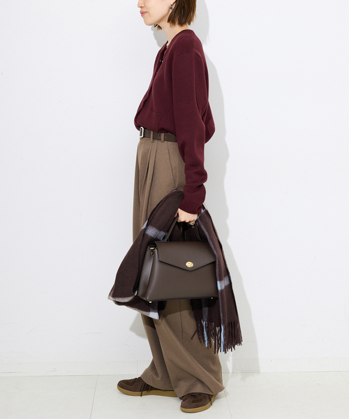 SLOBE IENA（スローブイエナ）の「《セットアップ対応可》コットンダブルフェイスカーディガン（カーディガン/ボレロ・レディース・グレー/アイボリー/ボルドー/キャメル・FREE）」の16枚目の写真