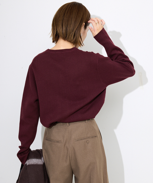 SLOBE IENA（スローブイエナ）の「《セットアップ対応可》コットンダブルフェイスカーディガン（カーディガン/ボレロ・レディース・グレー/アイボリー/ボルドー/キャメル・FREE）」の20枚目の写真