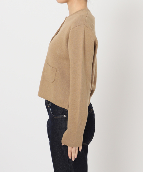 SLOBE IENA（スローブイエナ）の「《セットアップ対応可》コットンダブルフェイスカーディガン（カーディガン/ボレロ・レディース・グレー/アイボリー/ボルドー/キャメル・FREE）」の22枚目の写真