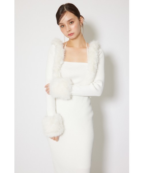 セール】フェイクファーレディーニットワンピース 秋服 冬服