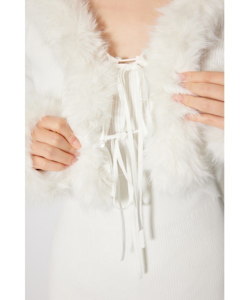 rienda(リエンダ)の「フェイクファーレディーニットワンピース 秋服 冬服(ワンピース・レディース・ホワイト/ブラウン/ライトブルー・FREE)」の19枚目の写真