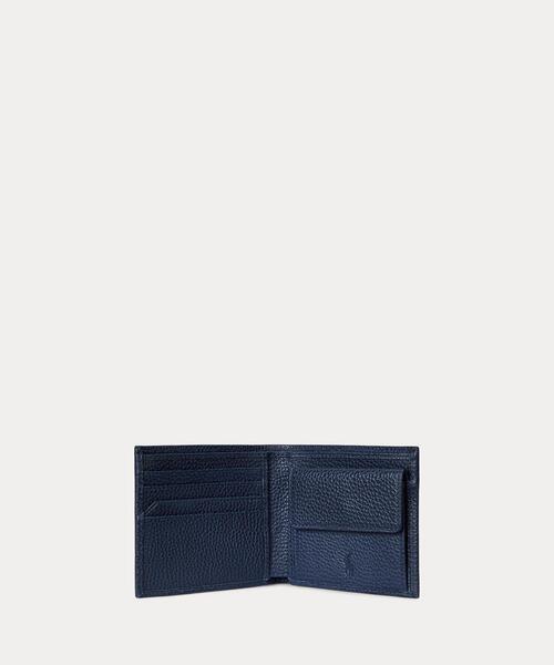 ペブルド レザー ビルフォールド コイン ウォレット（財布）｜POLO