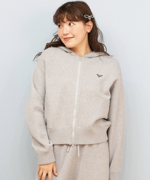 ROXY（ロキシー）の「ROXY/ロキシー セーター ジップアップフーディー RSR254009（ニット/セーター・レディース・グレー/スミクロ/ブラウン・M/L）」の9枚目の写真
