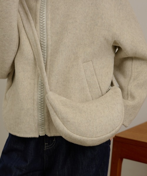 LAULEN（ローレン）の「double pocket zip up short blouson /ダブルポケットジップアップショートブルゾン（ブルゾン・レディース・グレー/チャコールグレー/オートミール・FREE）」の18枚目の写真