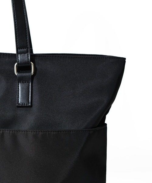 MURUA(ムルーア)の「【MURUA/ムルーア】 A4サイズ収納可 CASUAL・はっ水ツイル トートバッグ(トートバッグ・レディース・ブラック・FREE)」の3枚目の写真