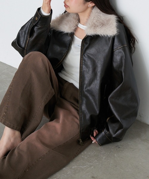 レザーブルゾン（ブルゾン）｜RAY CASSIN（レイカズン）のファッション