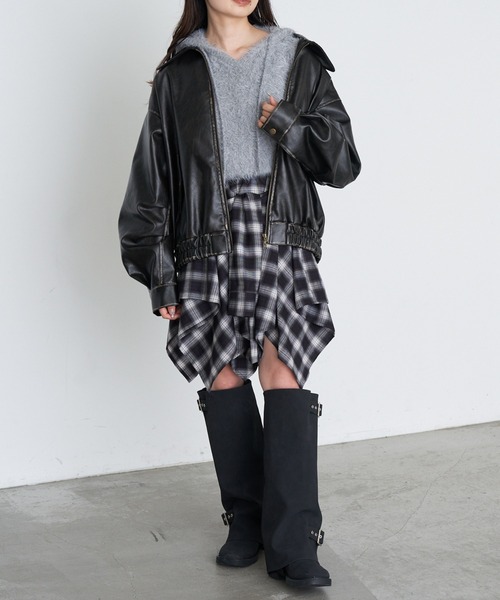 レザーブルゾン(ブルゾン)|RAY CASSIN(レイカズン)のファッション レザーブルゾン(ブルゾン)|RAY CASSIN(レイカズン)のファッション