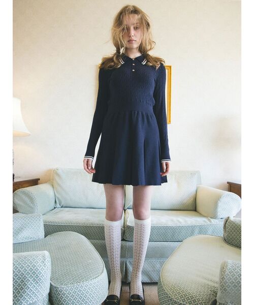 CALNAMUR（カルナムール）の「ニットプリーツワンピース（ワンピース