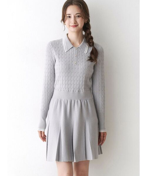 CALNAMUR(カルナムール)の「ニットプリーツワンピース(ワンピース・レディース・グレー/ネイビー/ブラウン・FREE)」の21枚目の写真