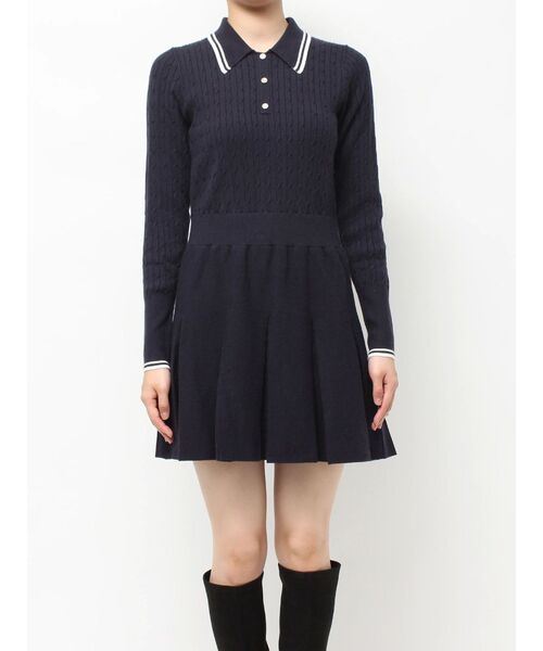 CALNAMUR(カルナムール)の「ニットプリーツワンピース(ワンピース・レディース・グレー/ネイビー/ブラウン・FREE)」の5枚目の写真