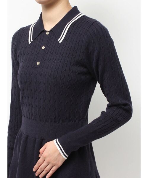 CALNAMUR(カルナムール)の「ニットプリーツワンピース(ワンピース・レディース・グレー/ネイビー/ブラウン・FREE)」の9枚目の写真