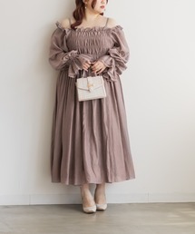 CLETTE（クレット）の「CLETTEオリジナル2WAYシャーリングフリルワンピース（ワンピース）」