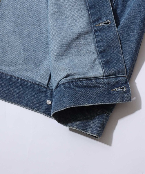 SITRY(シトリー)の「Denim Jacket/1stタイプ デニムジャケット G-ジャン トラッカージャケット(デニムジャケット・メンズ・ブラック/ネイビー/ブルー・M/L)」の16枚目の写真