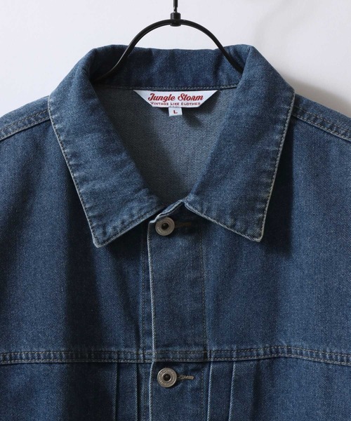 SITRY(シトリー)の「Denim Jacket/1stタイプ デニムジャケット G-ジャン トラッカージャケット(デニムジャケット・メンズ・ブラック/ネイビー/ブルー・M/L)」の7枚目の写真