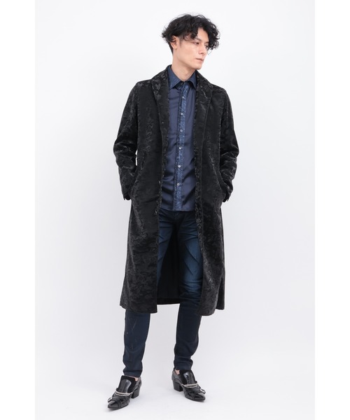 TORNADO MART（トルネードマート）の「ﾉﾜｰﾙｴｸﾘﾌﾟｽｺｰﾄ（チェスターコート・メンズ・ブラック/チャコールグレー・MEDIUM/LARGE/LL）」の4枚目の写真