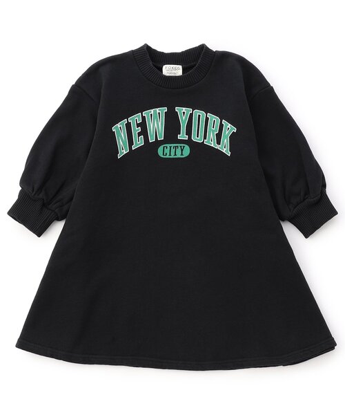 F.O.KIDS（エフオーキッズ）の「【リンク/ジュニア対応】カレッジロゴワンピース（ワンピース・キッズ・オレンジ/ブルー/ブラック/アイボリー・80/90/100/110/120/130/140）」の3枚目の写真